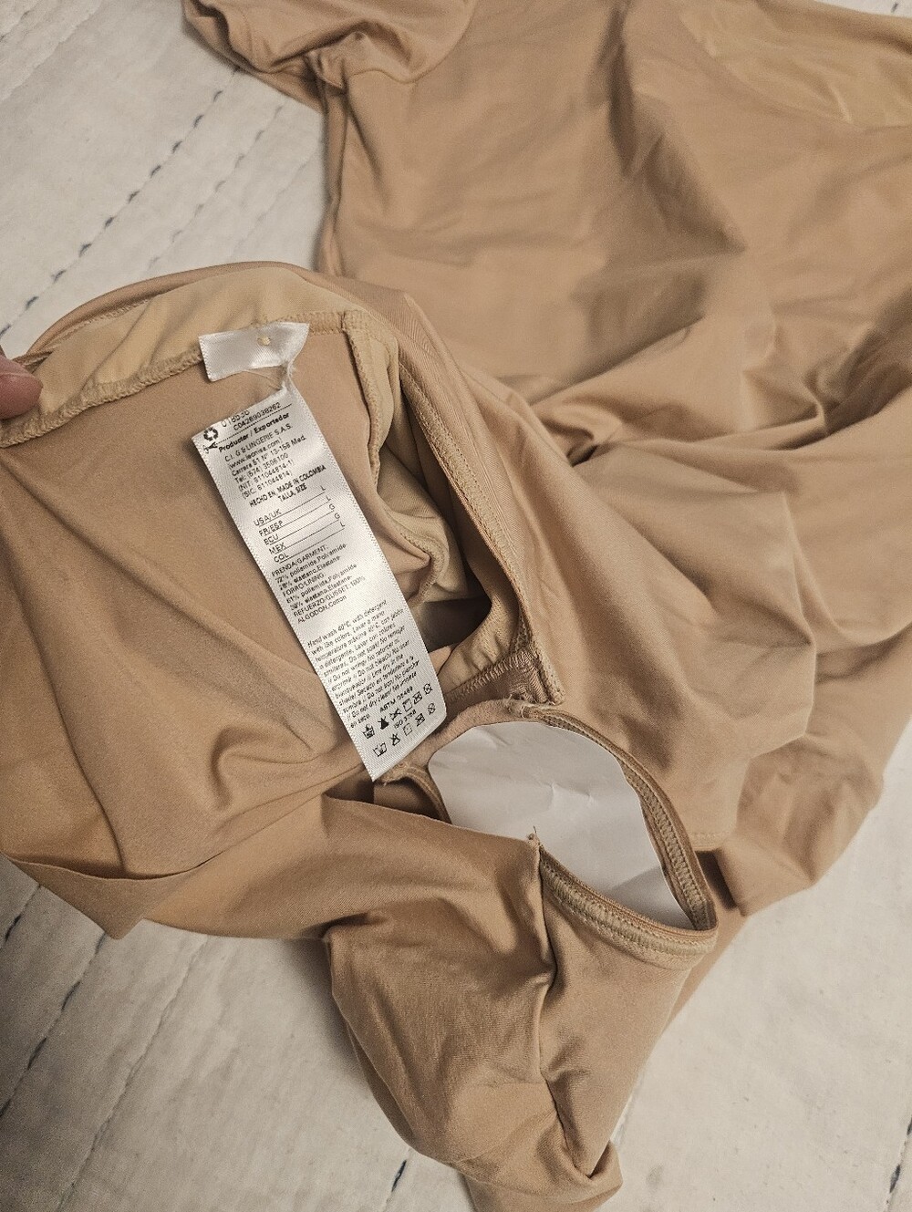 LEONISA Essential BoldlyShort Sleeve Round Neck Shaper Bodysuit NWOT Size Large - Picture 4 of 9